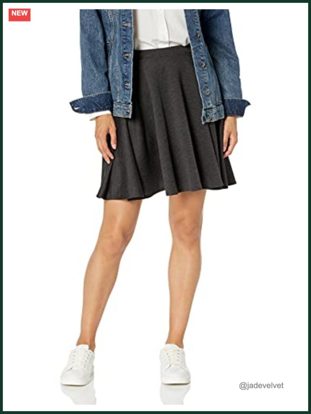 Short Stretch Ponte Full Circle Skirt - Fit-n-Flare, Pull On